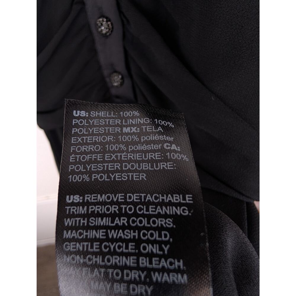 White House Black Market Dress White Collar Wednesday Addams Family Black Size 2 - Picture 8 of 12